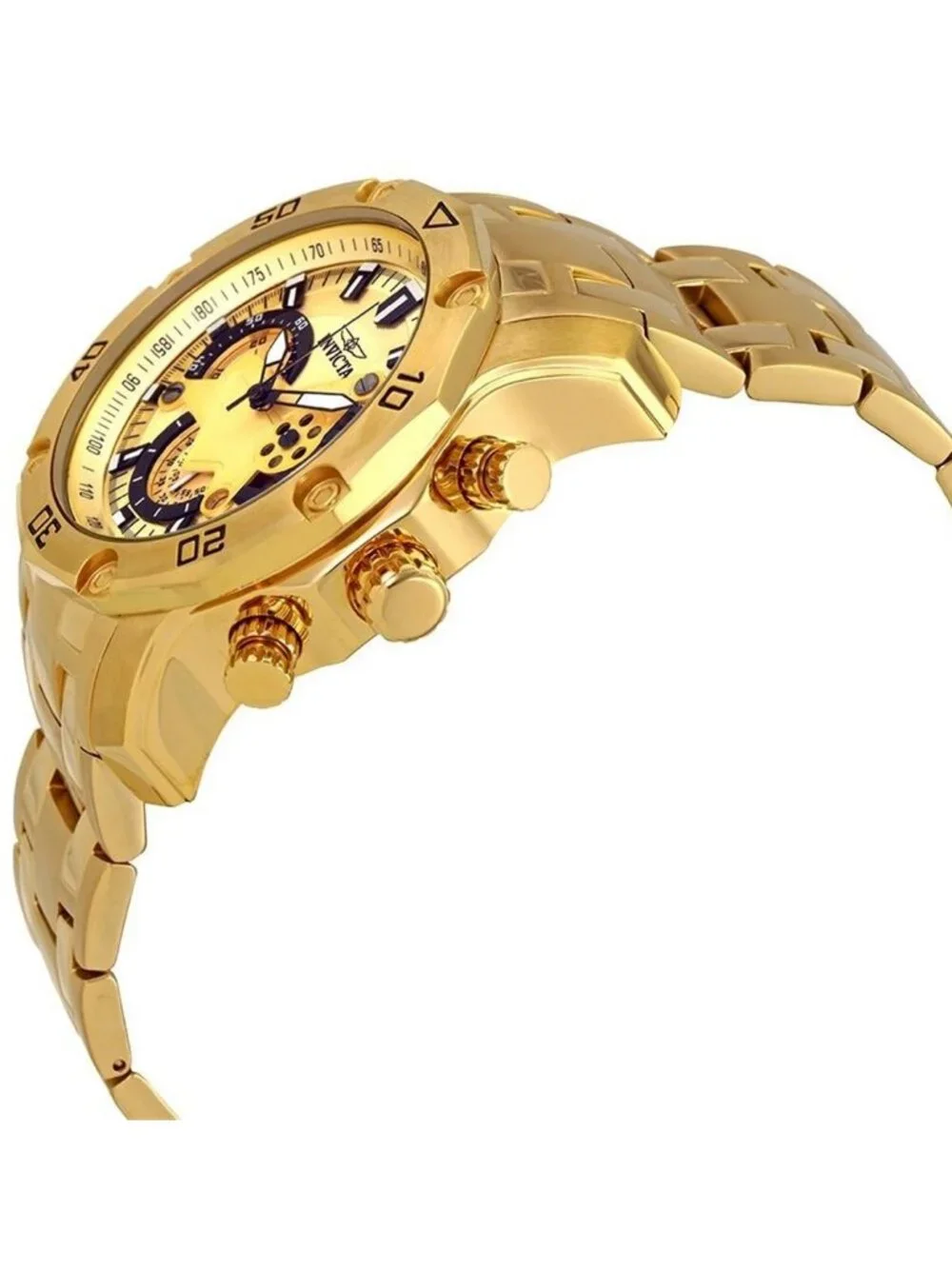 NWT Invicta Pro Diver Chronograph Gold Dial Men's Watch